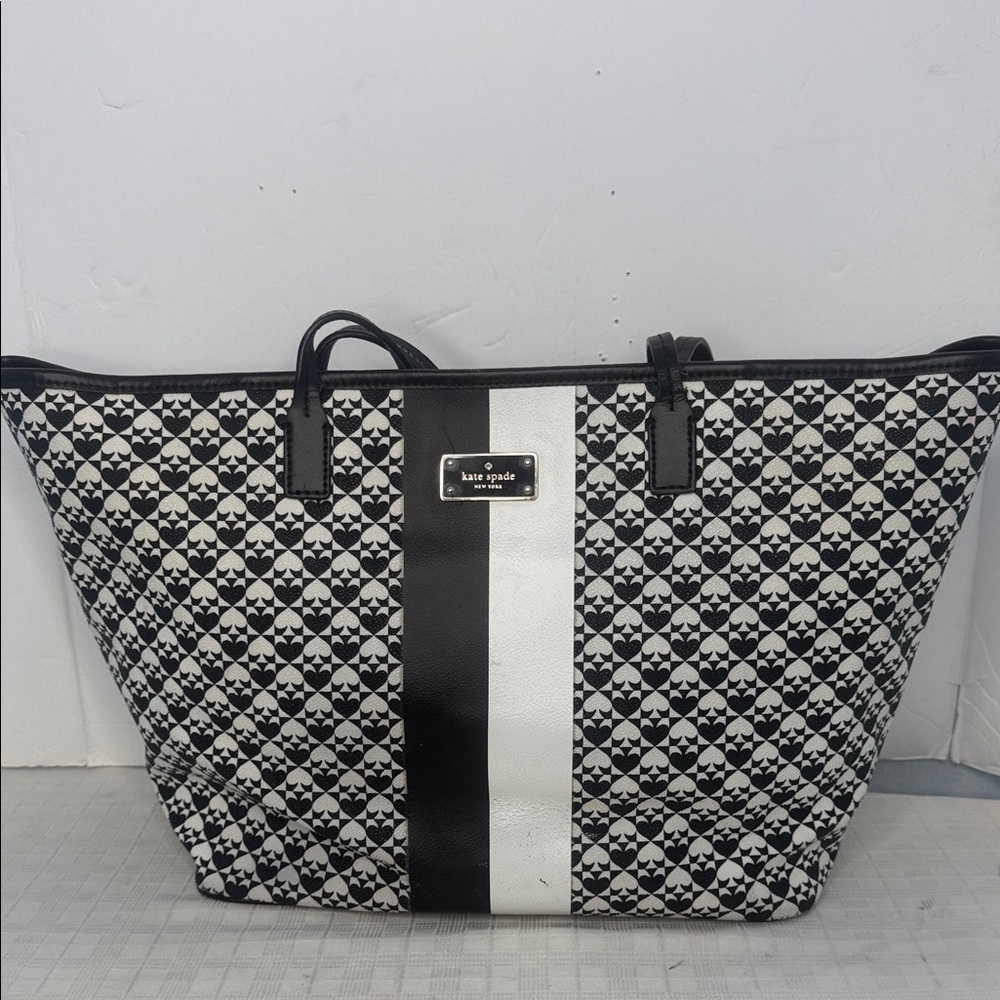 KATE SPADE Penn Place Black/White Tote Shoulder Bag